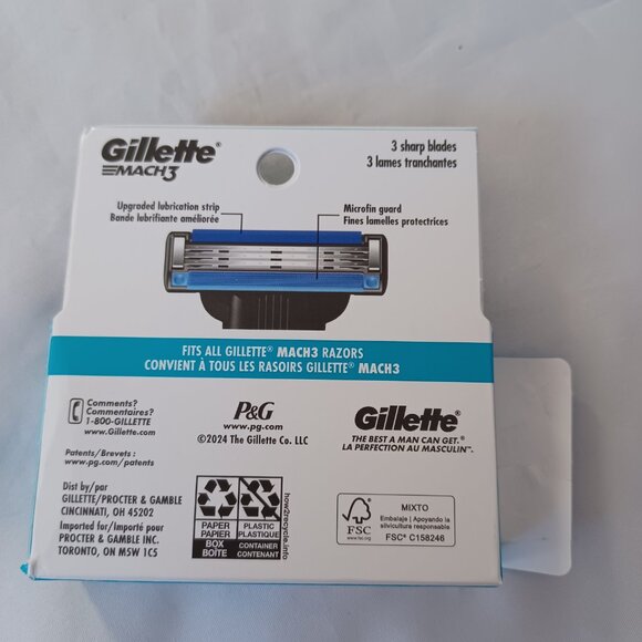 Gillette Mach 3 Razor Blades Replacement Cartridges - Picture 3 of 5